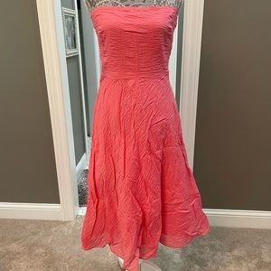 J Crew Coral Strapless Dress